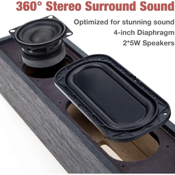 MICA Computer Speakers, Wired Computer Sound Bar, Wooden Mini Soundbar Working - Picture 10 of 11